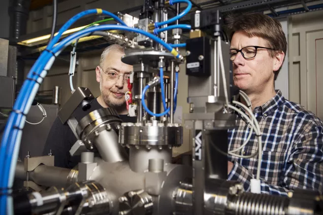 The NanoMAX beamline during commissioning. Photo: Johan Bävman.