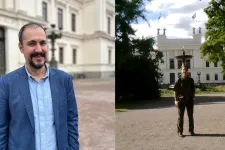 Professor Kaveh Madani in Lund 2024 and 2005. Photo: Helga Heun and Kaveh Madani private collection.