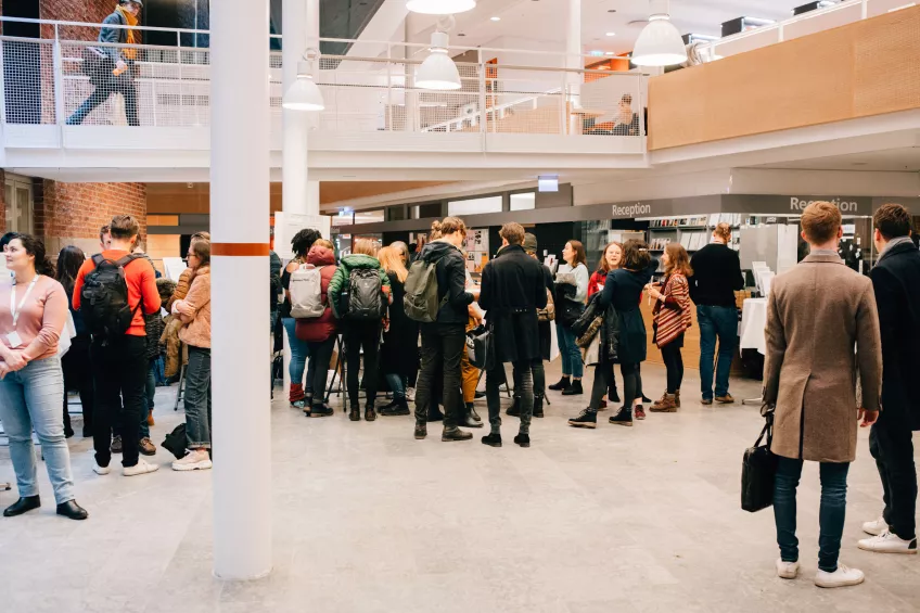 A student fair in the LUX building