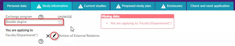 A print screen of a page in the SoleMove system where you provide study information.