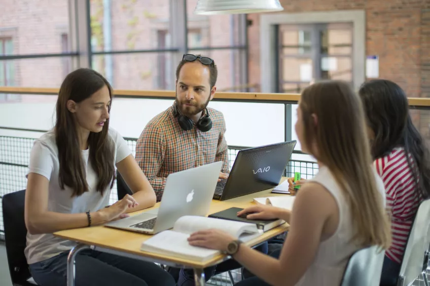 Photo of students studying.